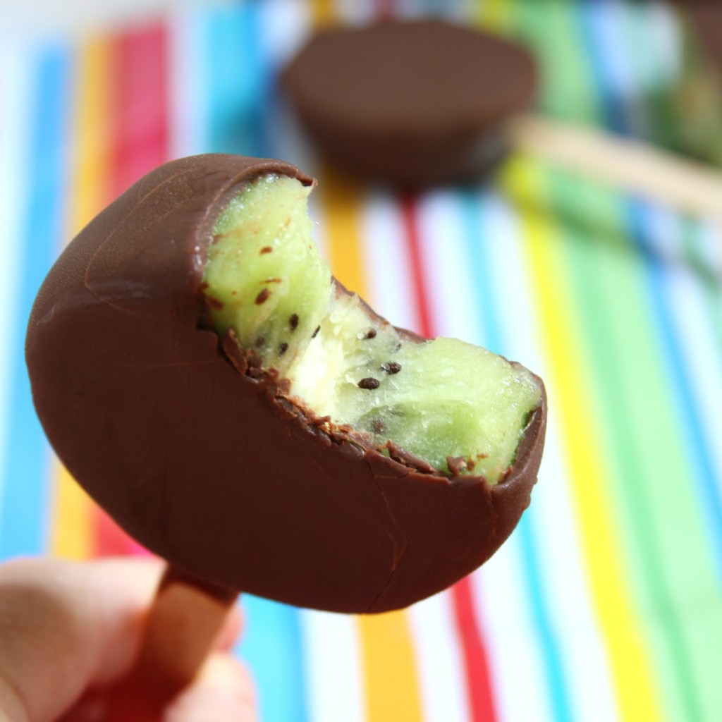 Chocolate Dipped Kiwi Pops Recipe | Chocolate Recipes